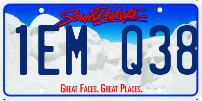 SD license plate 1EMQ38