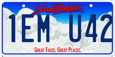 SD license plate 1EMU42