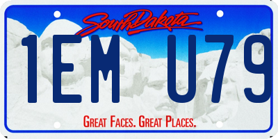 SD license plate 1EMU79