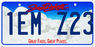 SD license plate 1EMZ23