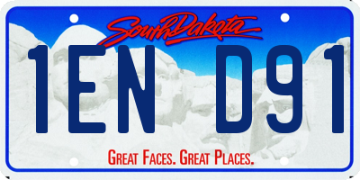 SD license plate 1END91