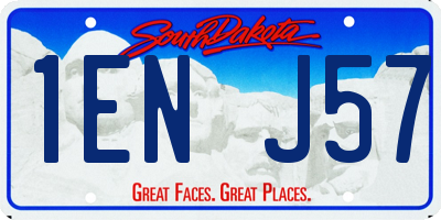SD license plate 1ENJ57