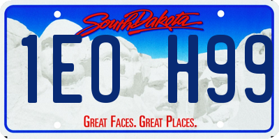 SD license plate 1EOH99
