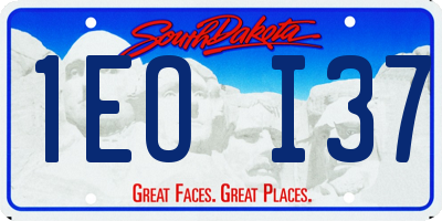 SD license plate 1EOI37