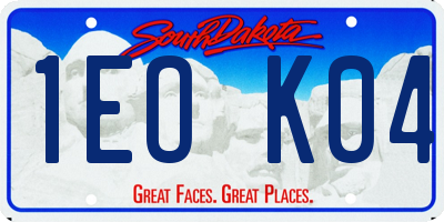 SD license plate 1EOK04
