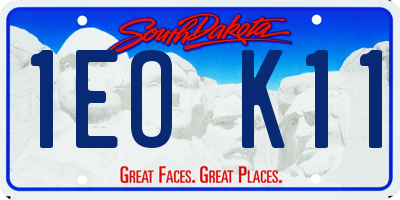SD license plate 1EOK11