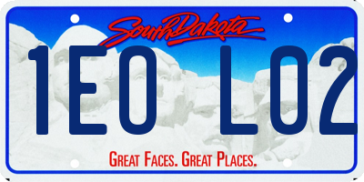 SD license plate 1EOL02