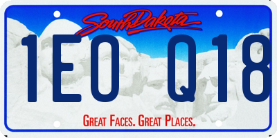 SD license plate 1EOQ18