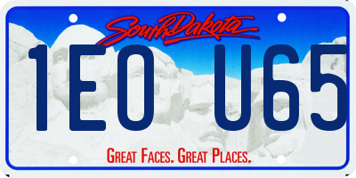 SD license plate 1EOU65