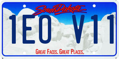 SD license plate 1EOV11