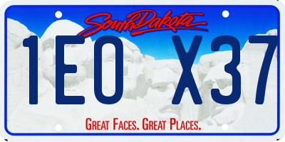 SD license plate 1EOX37