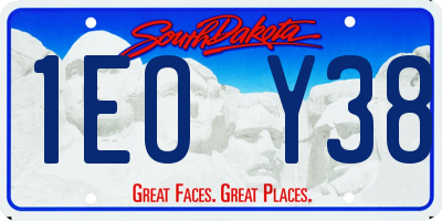 SD license plate 1EOY38