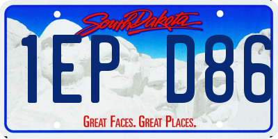 SD license plate 1EPD86
