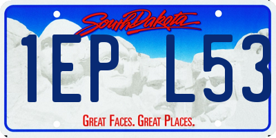 SD license plate 1EPL53