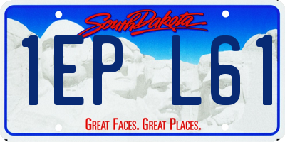 SD license plate 1EPL61
