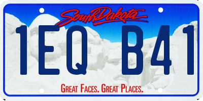 SD license plate 1EQB41