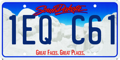 SD license plate 1EQC61