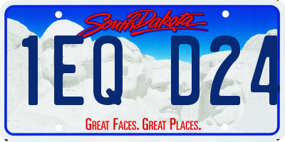 SD license plate 1EQD24
