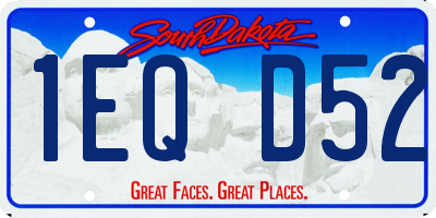 SD license plate 1EQD52