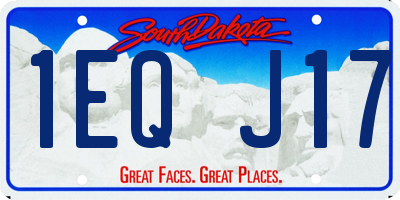 SD license plate 1EQJ17