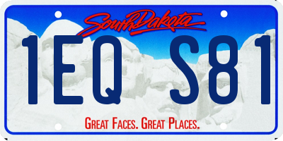 SD license plate 1EQS81