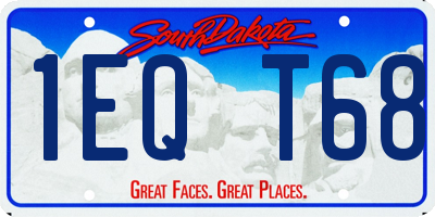 SD license plate 1EQT68