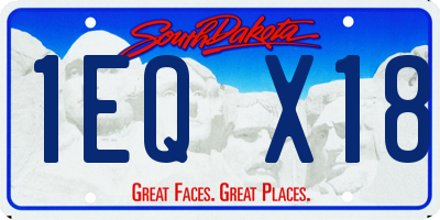 SD license plate 1EQX18