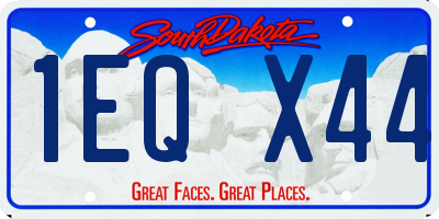 SD license plate 1EQX44