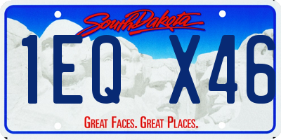 SD license plate 1EQX46
