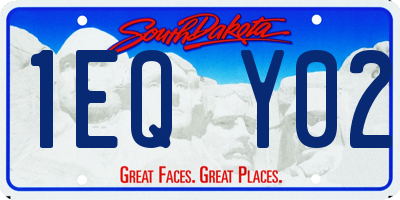SD license plate 1EQY02