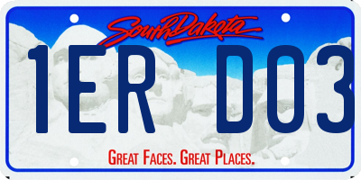 SD license plate 1ERD03