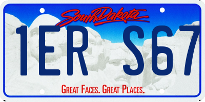SD license plate 1ERS67
