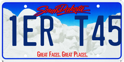 SD license plate 1ERT45