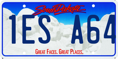 SD license plate 1ESA64