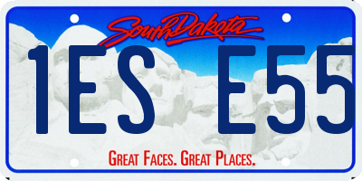 SD license plate 1ESE55