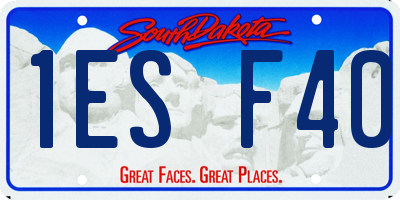 SD license plate 1ESF40