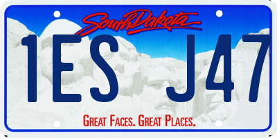 SD license plate 1ESJ47