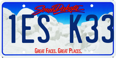 SD license plate 1ESK33