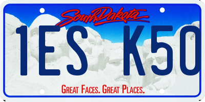 SD license plate 1ESK50