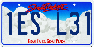 SD license plate 1ESL31