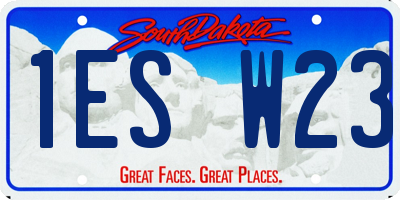 SD license plate 1ESW23