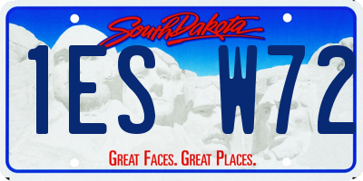 SD license plate 1ESW72