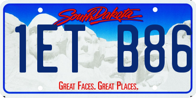 SD license plate 1ETB86