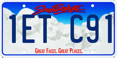 SD license plate 1ETC91