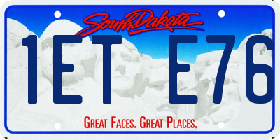 SD license plate 1ETE76