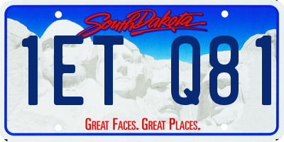 SD license plate 1ETQ81