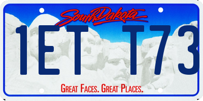 SD license plate 1ETT73