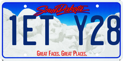 SD license plate 1ETY28