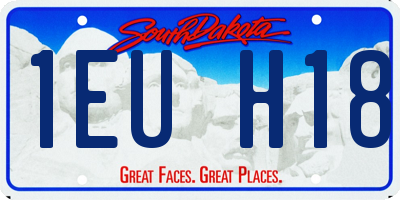 SD license plate 1EUH18