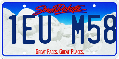 SD license plate 1EUM58